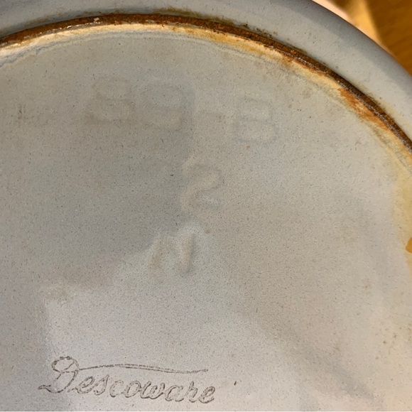 Vtg Descoware Enamel Cast Iron Sauce Pan Pot Belgium 1Qt  Robins Egg Blue - Picture 6 of 9